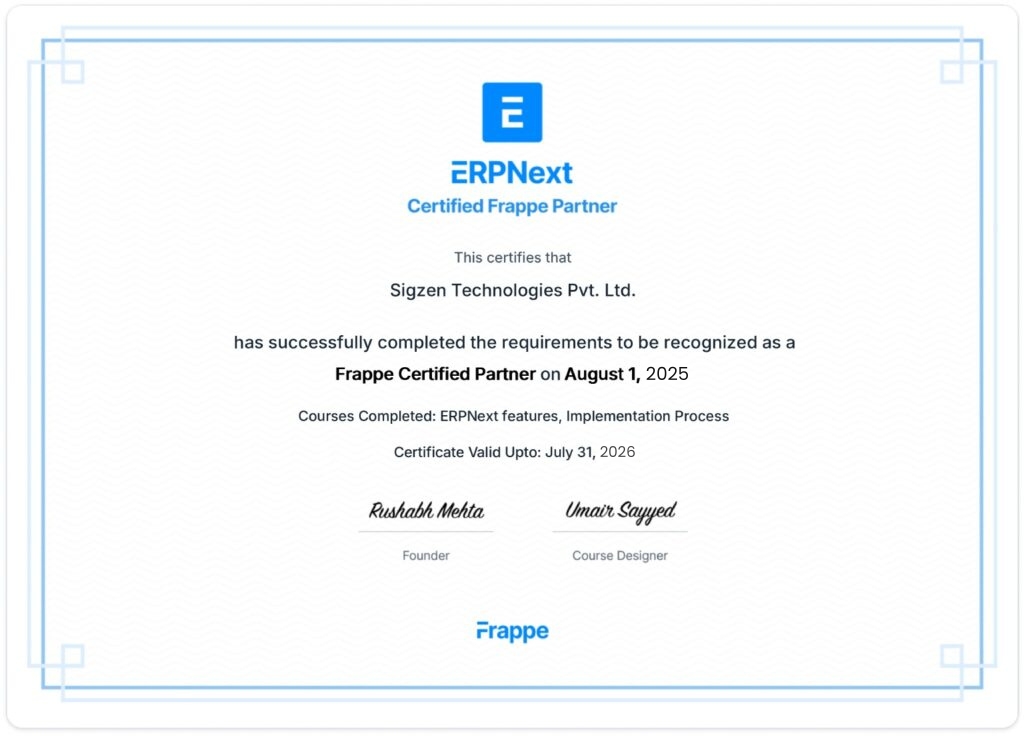 Certified Frappe Partner